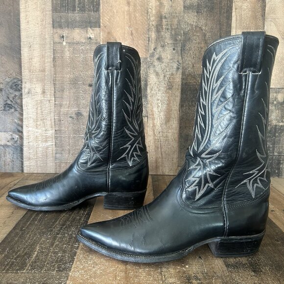 Nocona Vintage Pointed Toe Western Cowboy Boots Mens 9.5 E - Picture 10 of 12